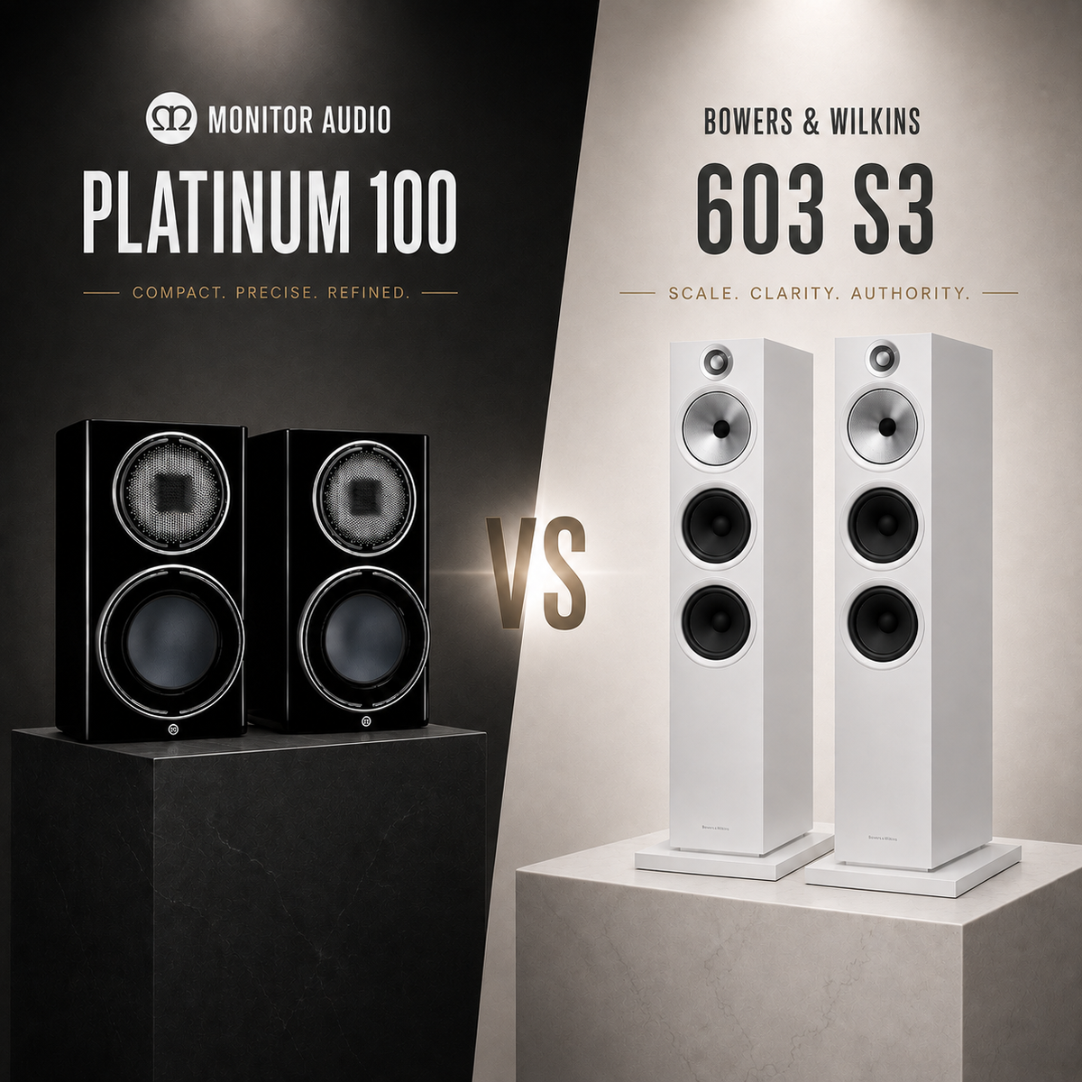 Bookshelf vs Floorstanding Speakers:  High-End Comparison