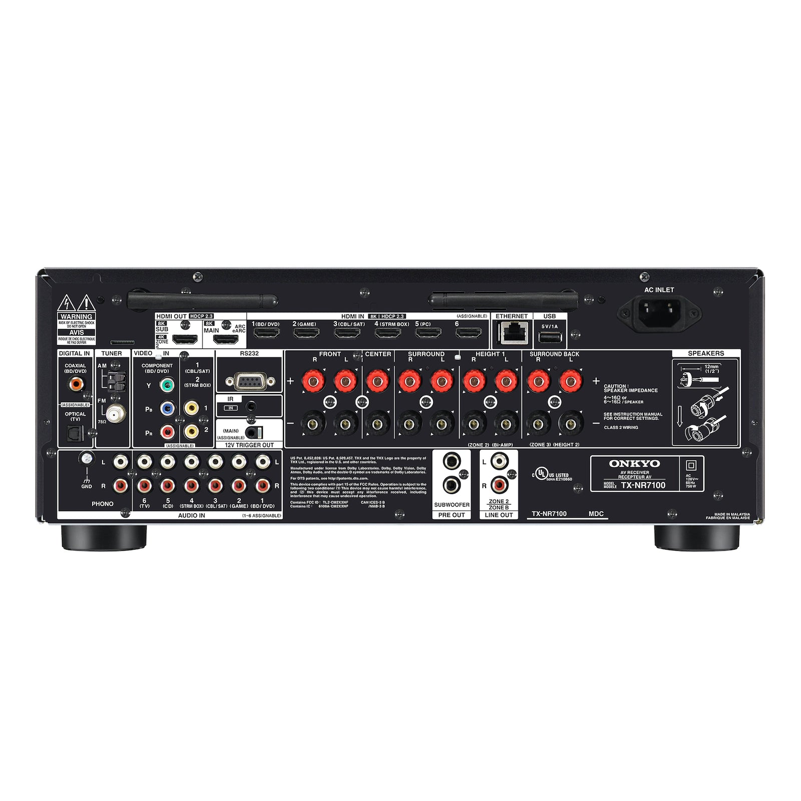 Onkyo TX-NR7100 receiver alternate view 3