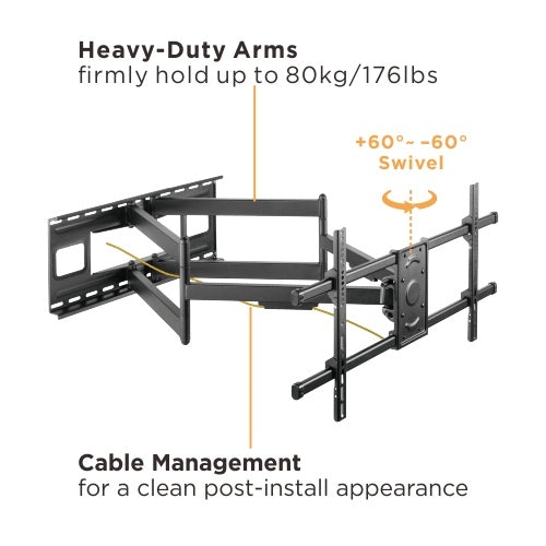 Wall Mount - TV BRACKET 43-90IN 80KG