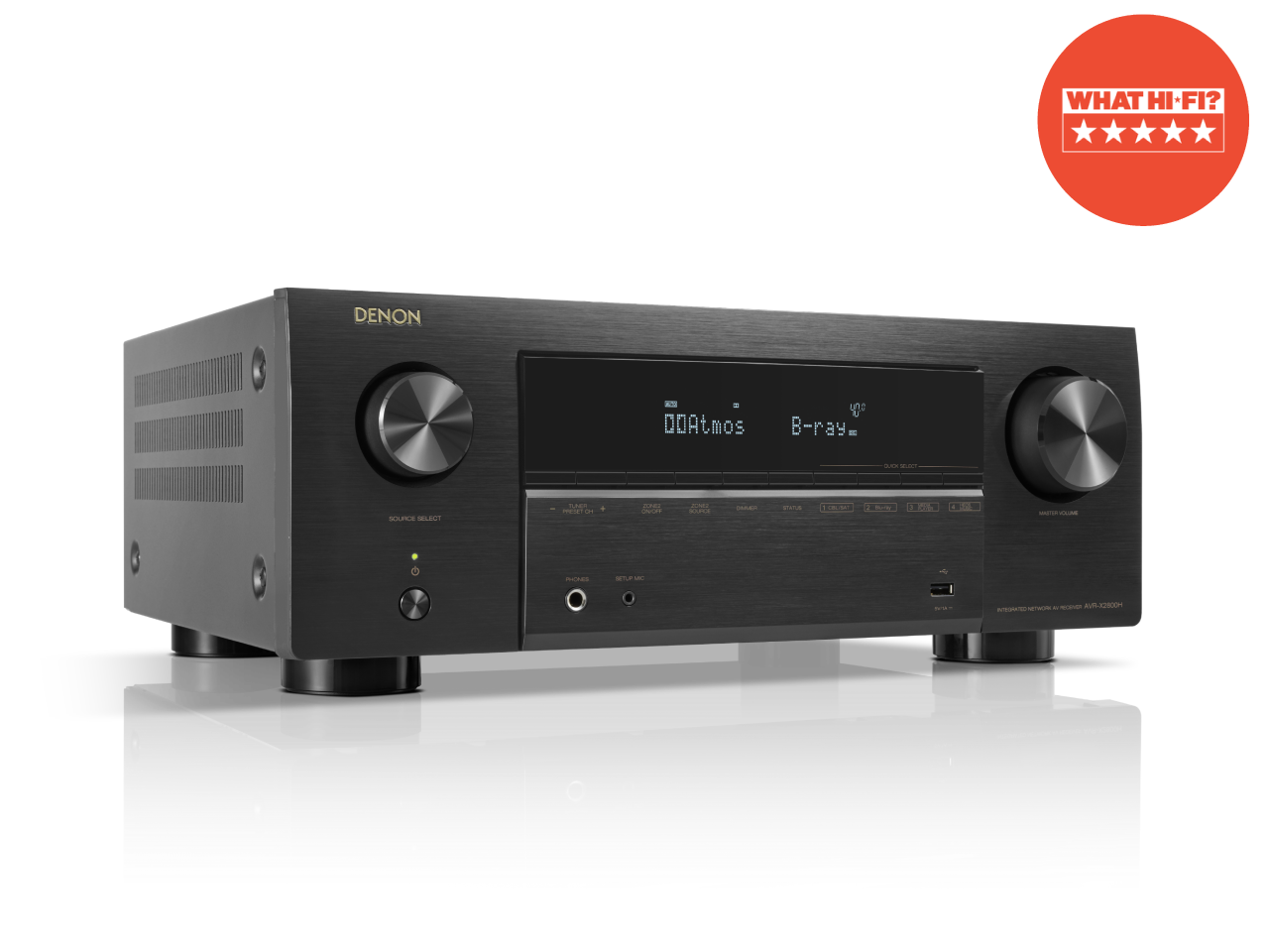 Denon AVRX 2800H AV Receiver in black
