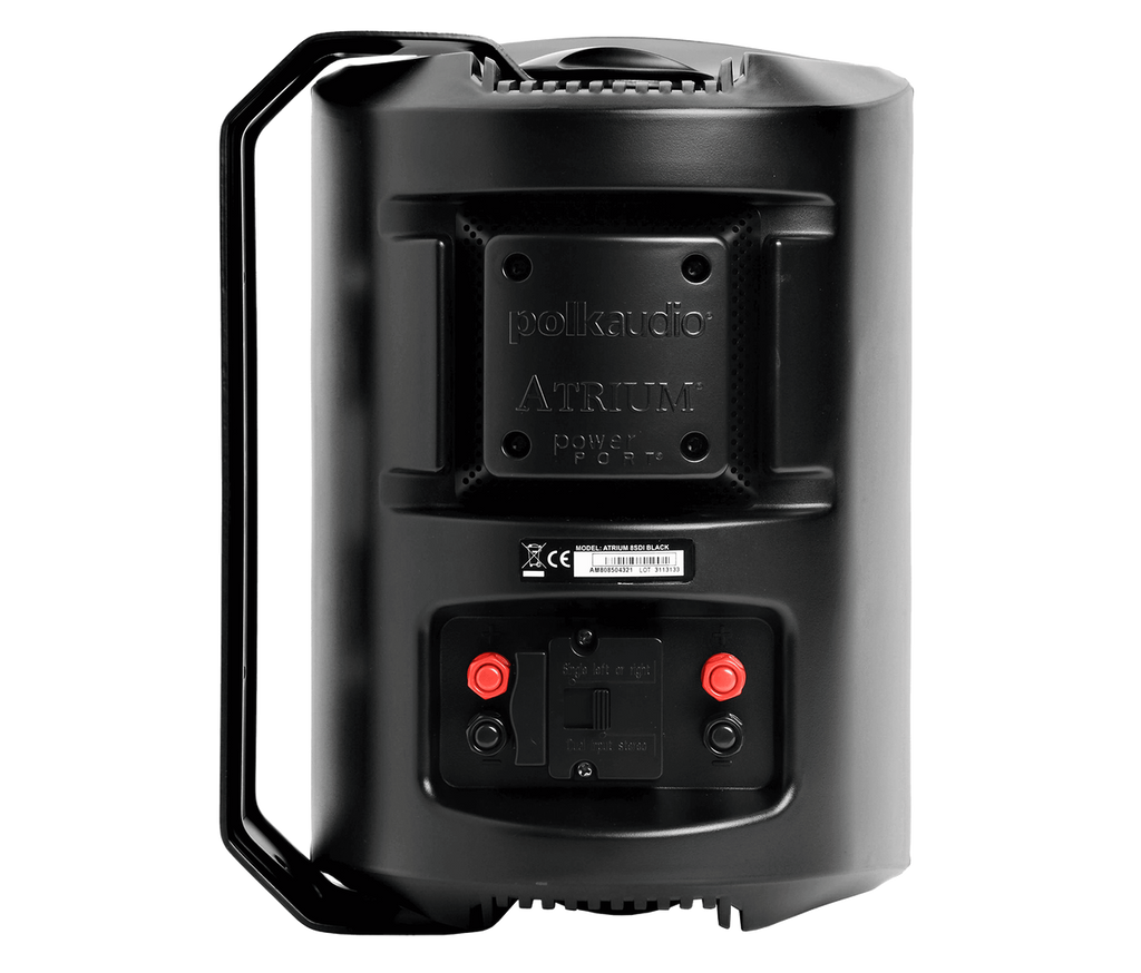Polk Atrium 8 Outdoor in black rear view