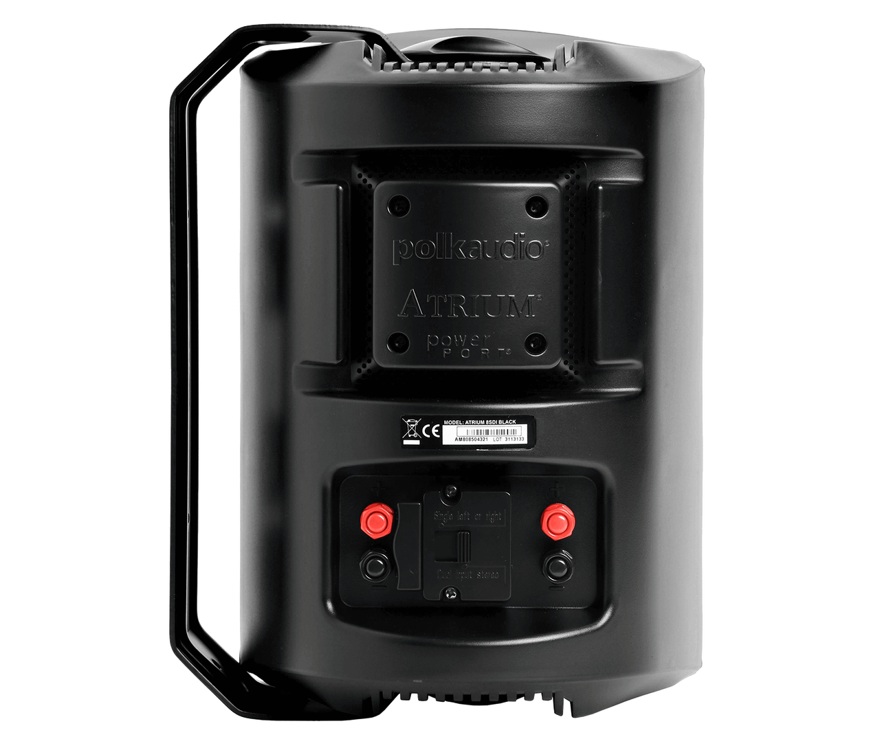 Polk Atrium 8 Outdoor in black rear view