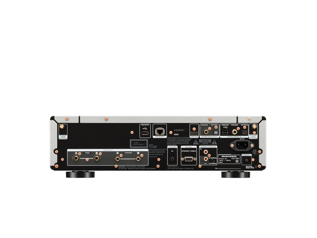 Marantz CD50N Network CDPlayer in silver rear view