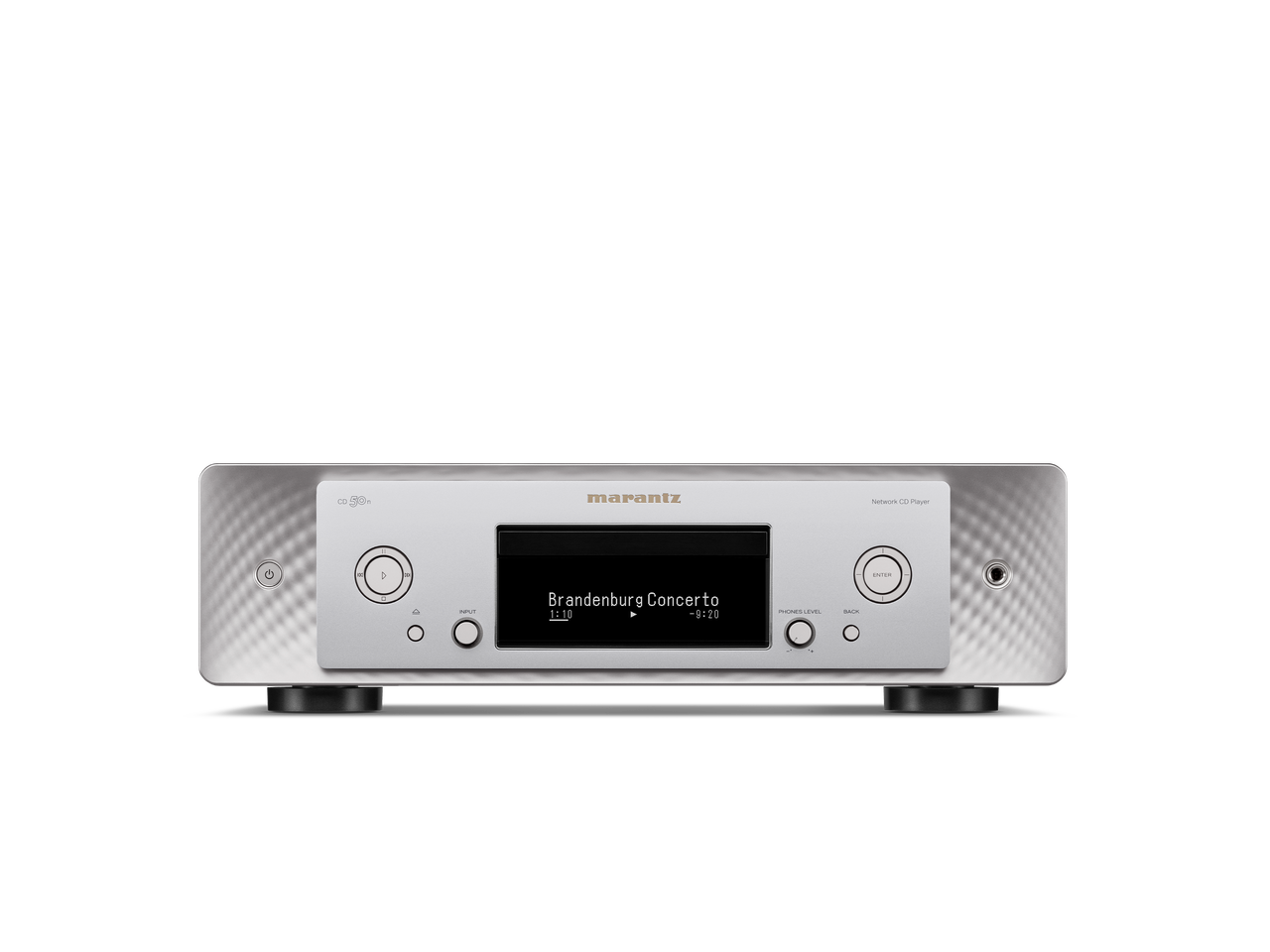 Marantz CD50N Network CDPlayer in silver front view