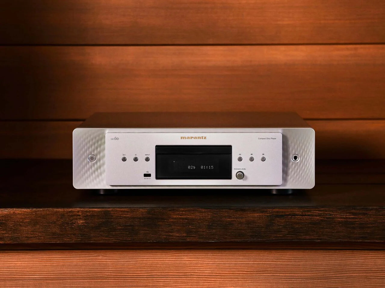 Marantz CD60 CD Player in silver alternate view