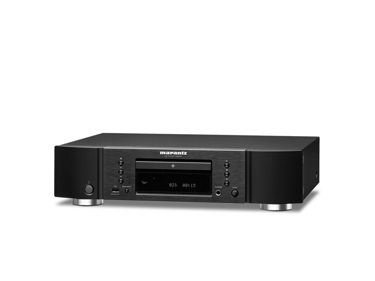 Marantz CD6007 CD Player in black side view