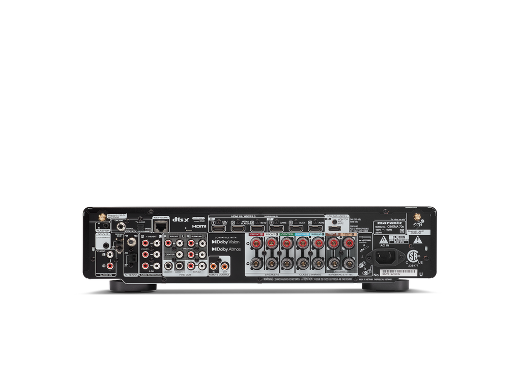 Marantz CINEMA70 AV Receiver in black rear view