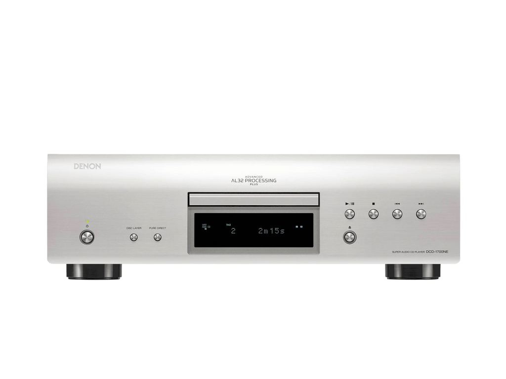 Denon DCD 1700NE CD Player in silver front view