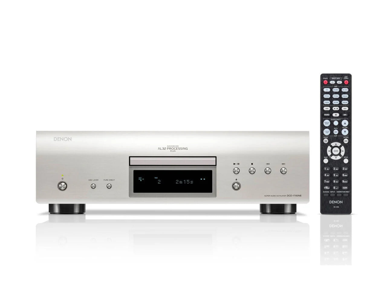 Denon DCD 1700NE CD Player in silver alternate view