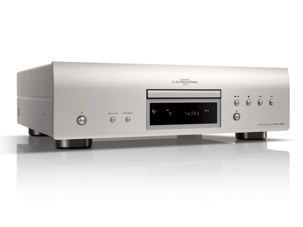 Denon DCD 1700NE CD Player in silver alternate view 7