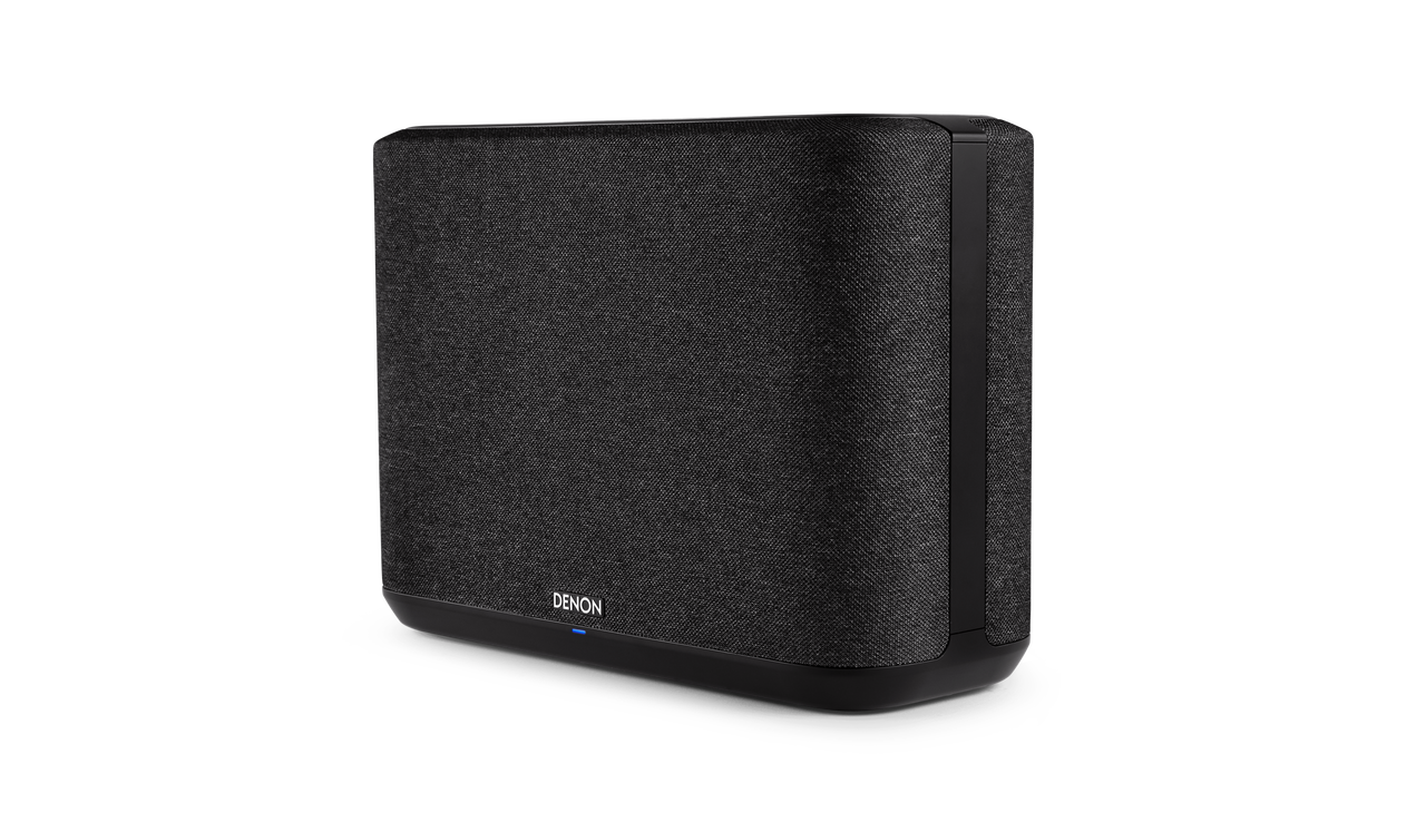 Denon Home 250 Wireless Speaker in black angled view