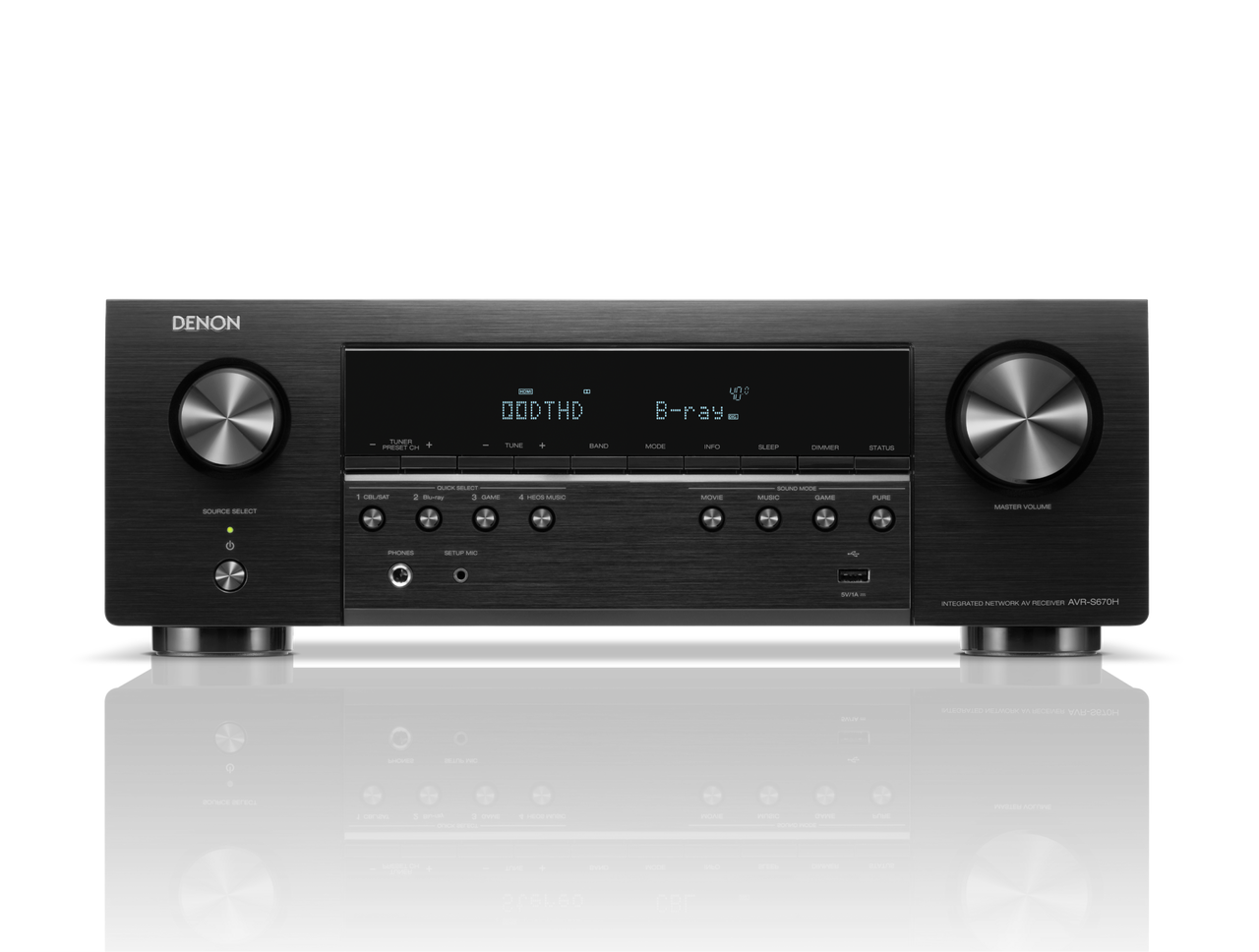 Denon AVRS 670H AV Receiver in black
