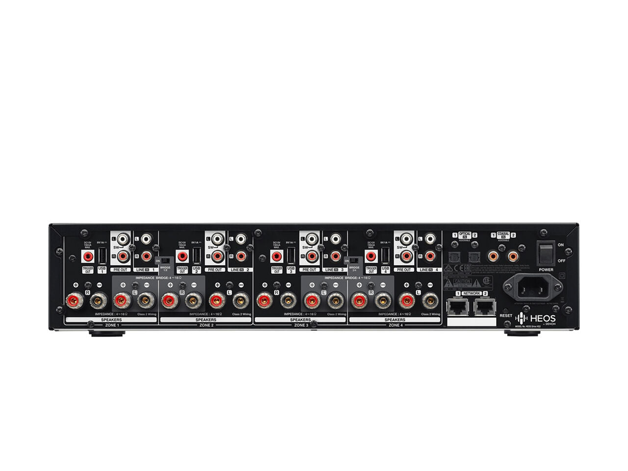 Denon HEOS DRIVE HS2 Multiroom Amp amplifier rear view