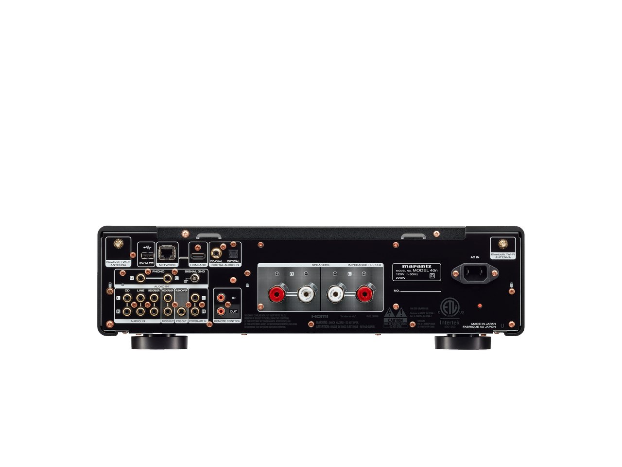 Marantz MODEL40N Network Amp in black rear view