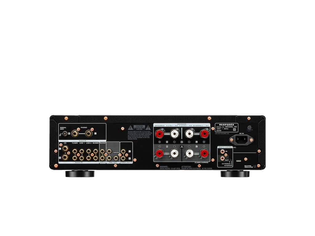 Marantz MODEL50 Amplifier in black rear view