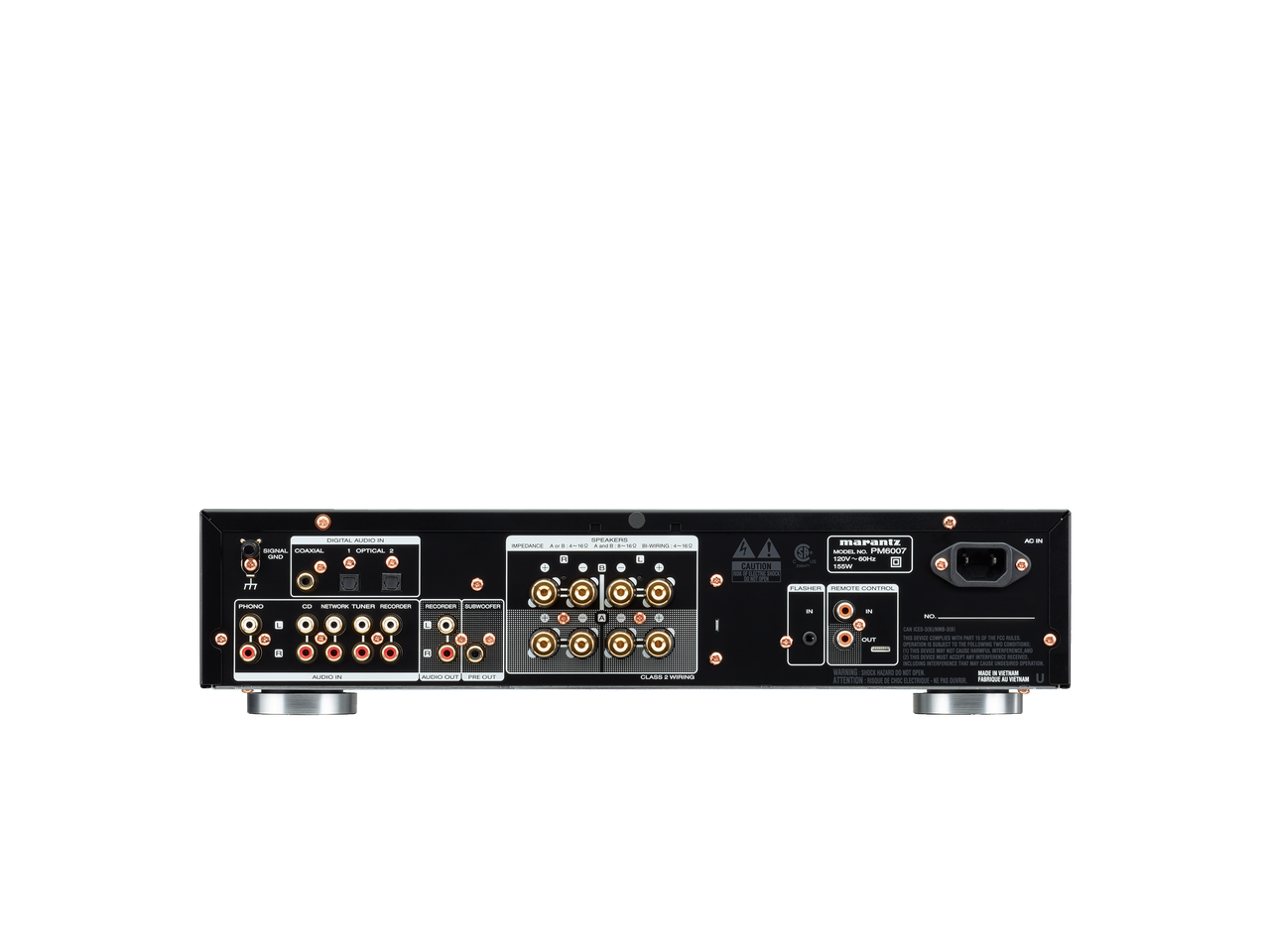 Marantz PM6007 Amplifier in black rear view