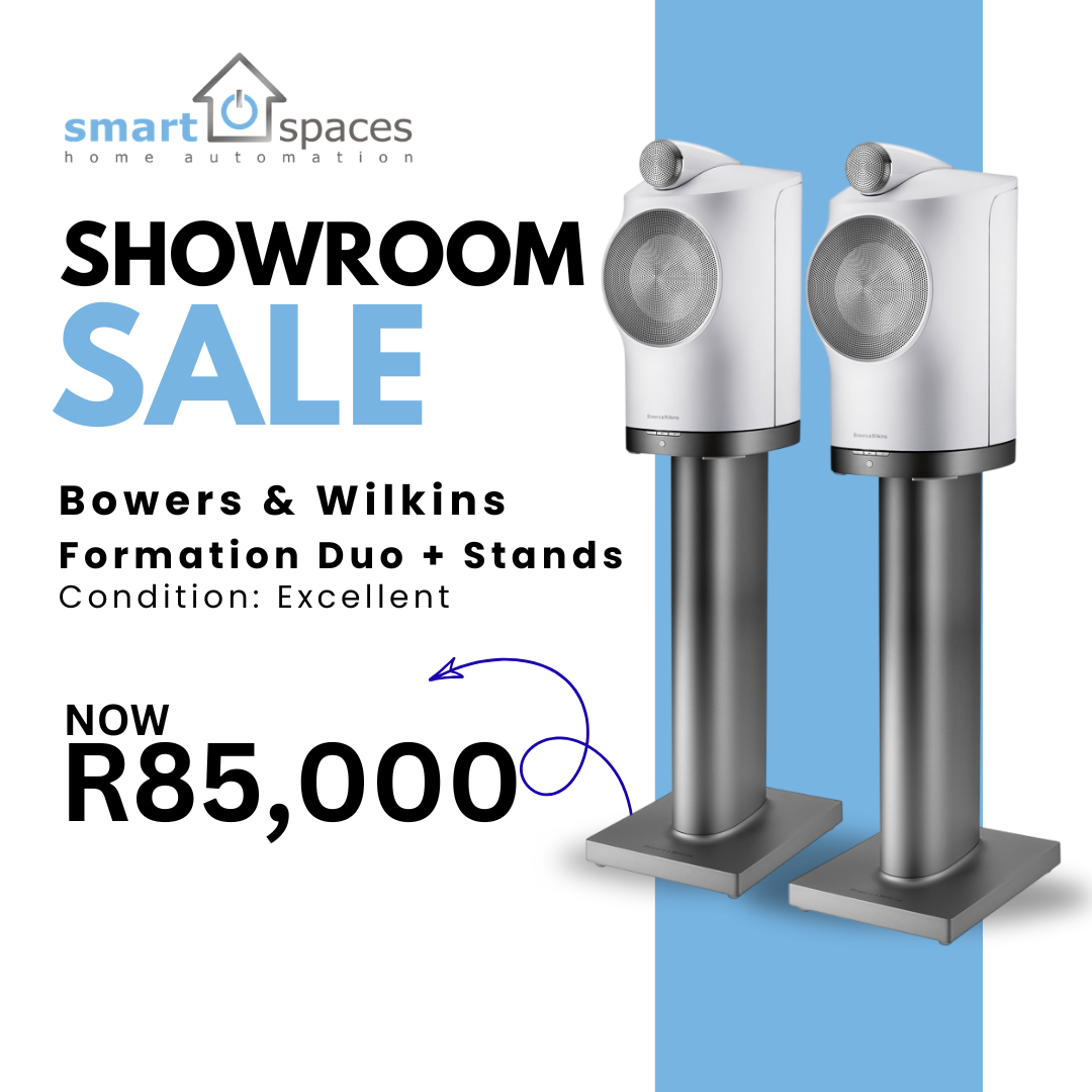 Bowers & Wilkins Formation Duo Wireless Speakers with Formation Duo Stands in white