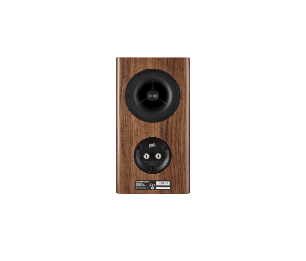 Polk R200 Bookshelf in brown rear view