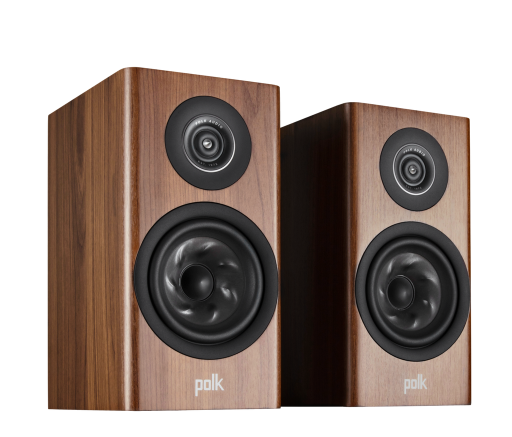 Polk R200 Bookshelf in brown side view