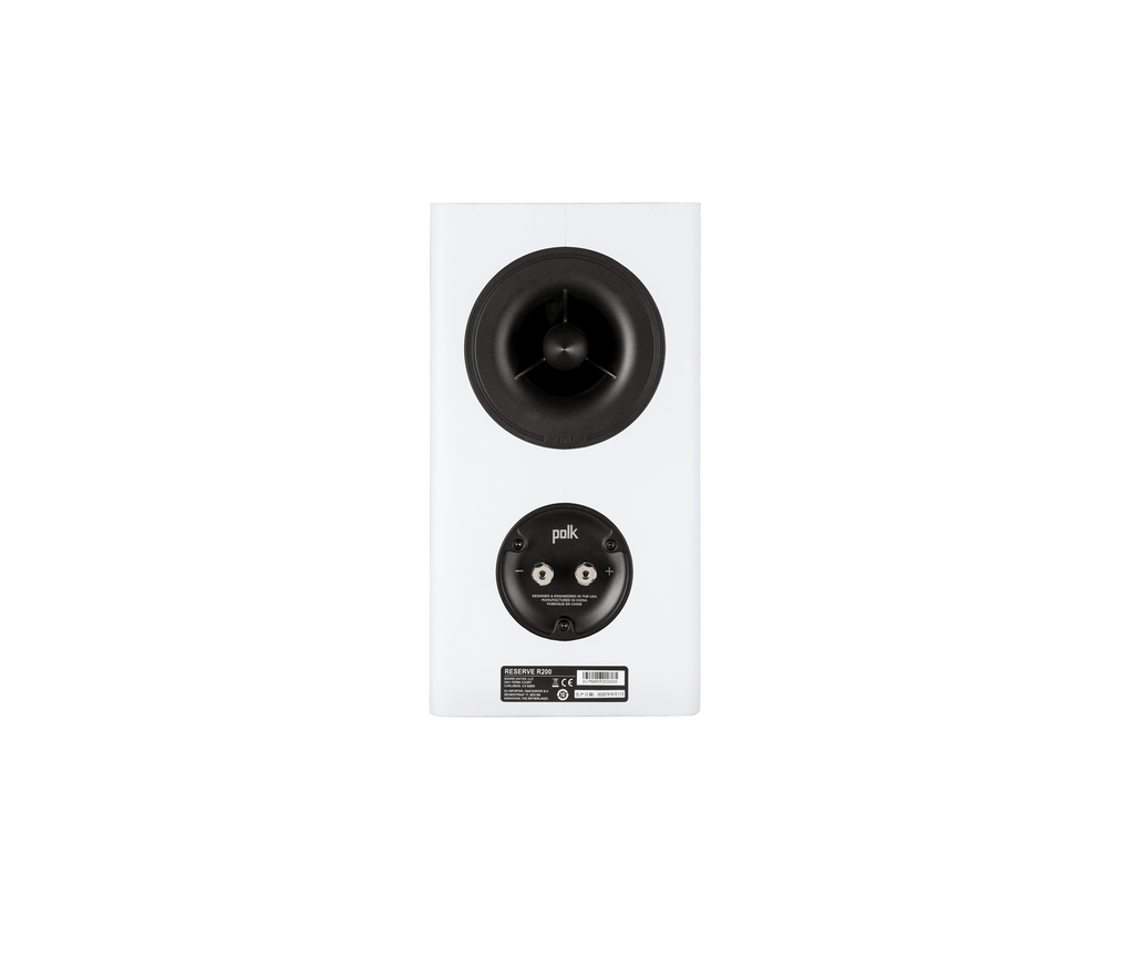 Polk R200 Bookshelf in white rear view
