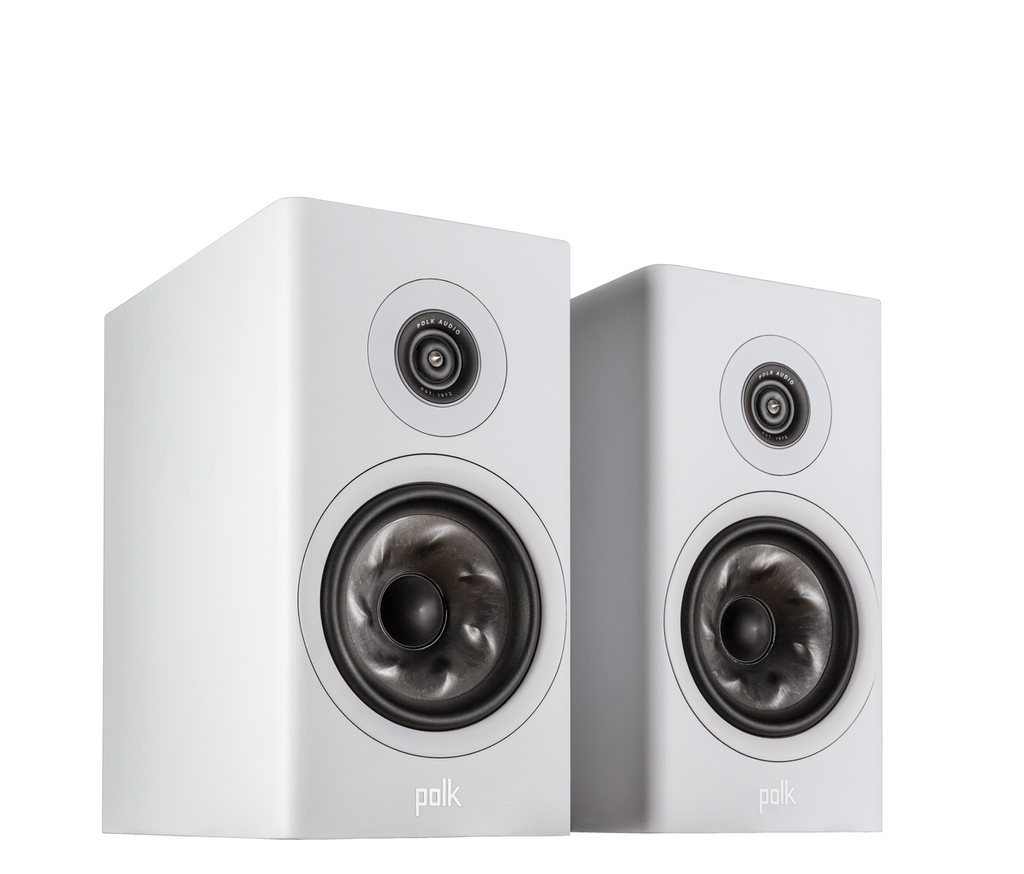 Polk R200 Bookshelf in white side view