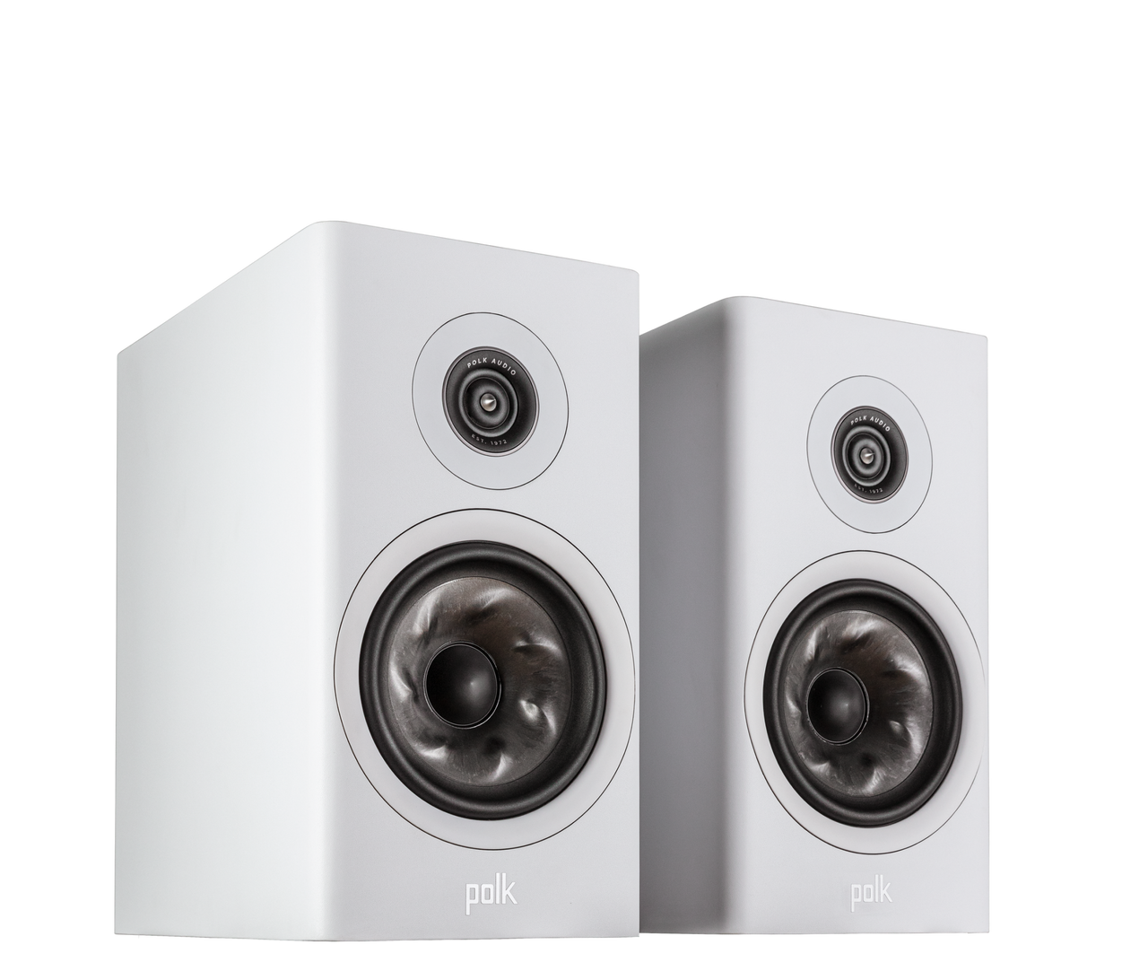 Polk R200 Bookshelf in white side view