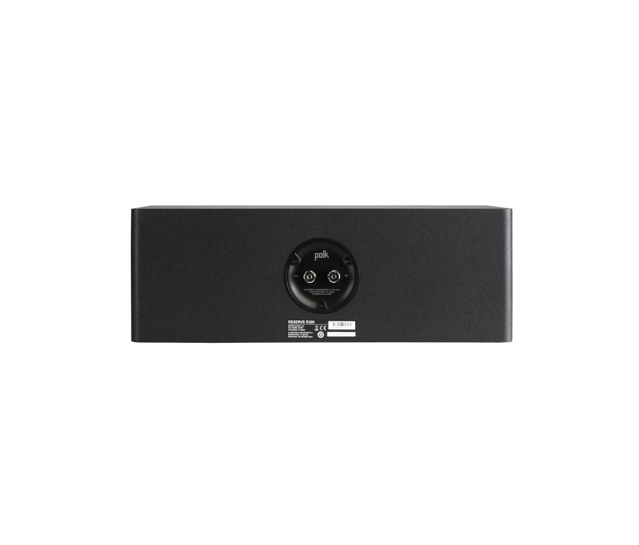 Polk R300C Center in black rear view