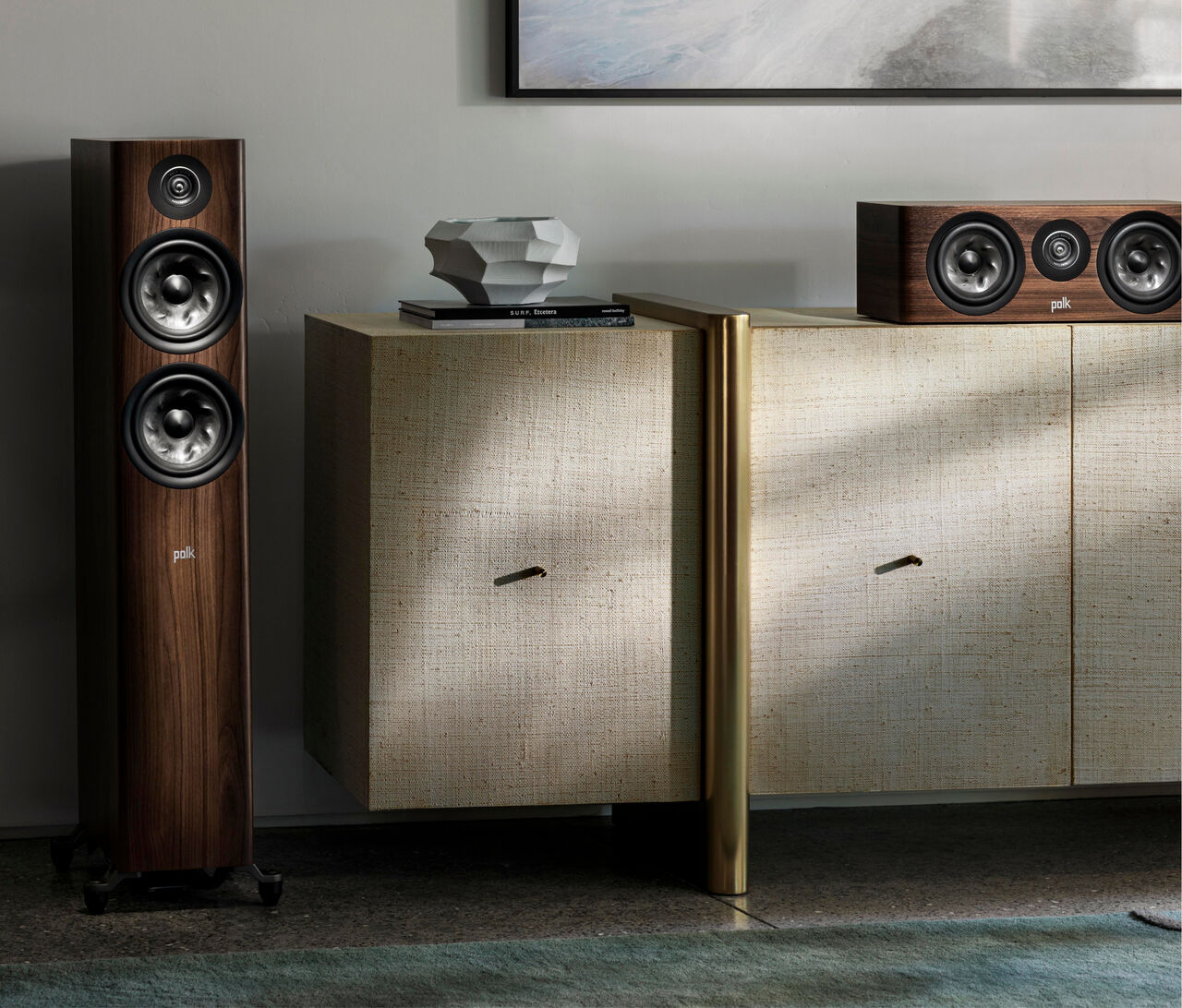 Polk R300C Center in brown alternate view