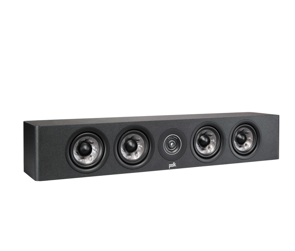 Polk R350SYS L/C/R speaker in black side view
