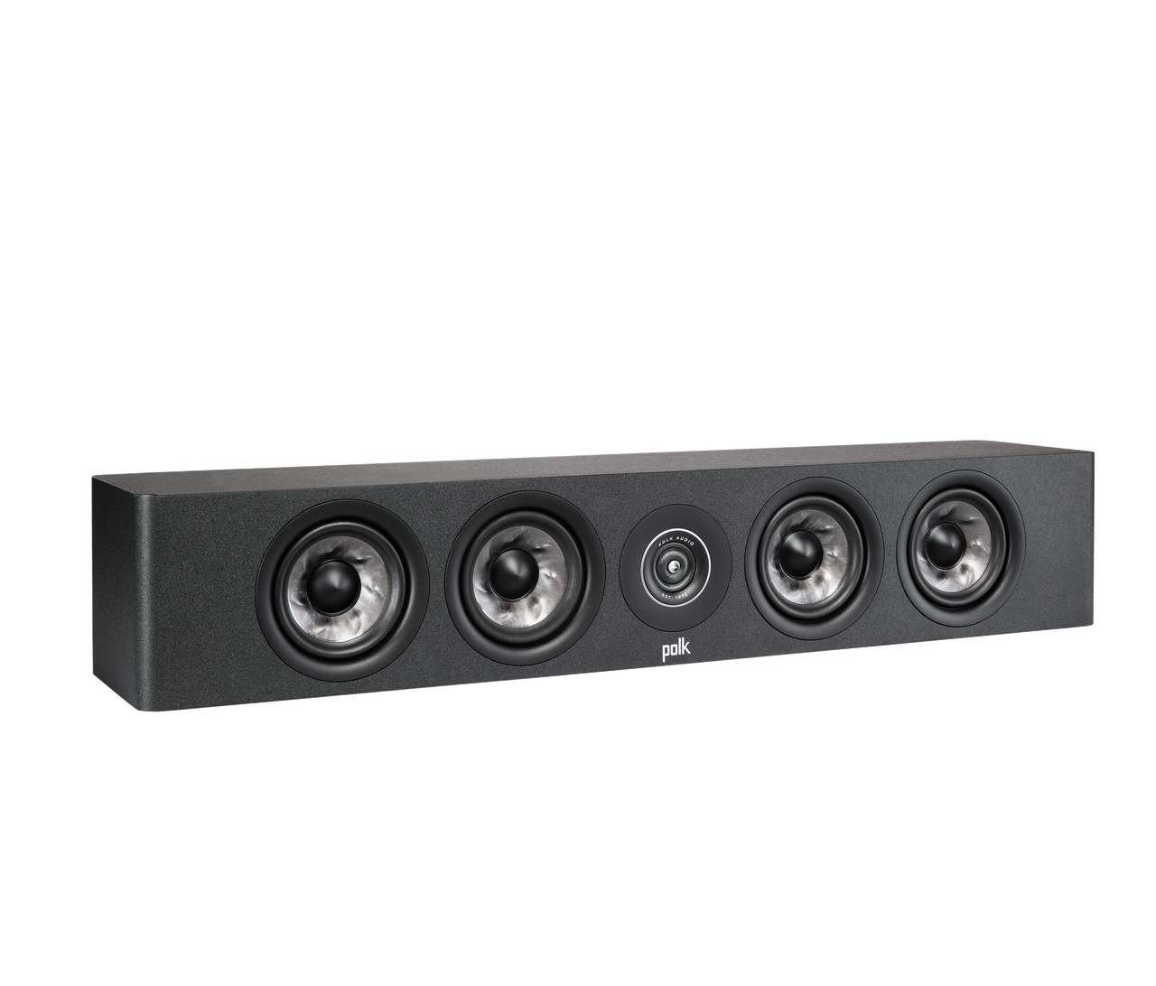 Polk R350SYS L/C/R speaker in black side view