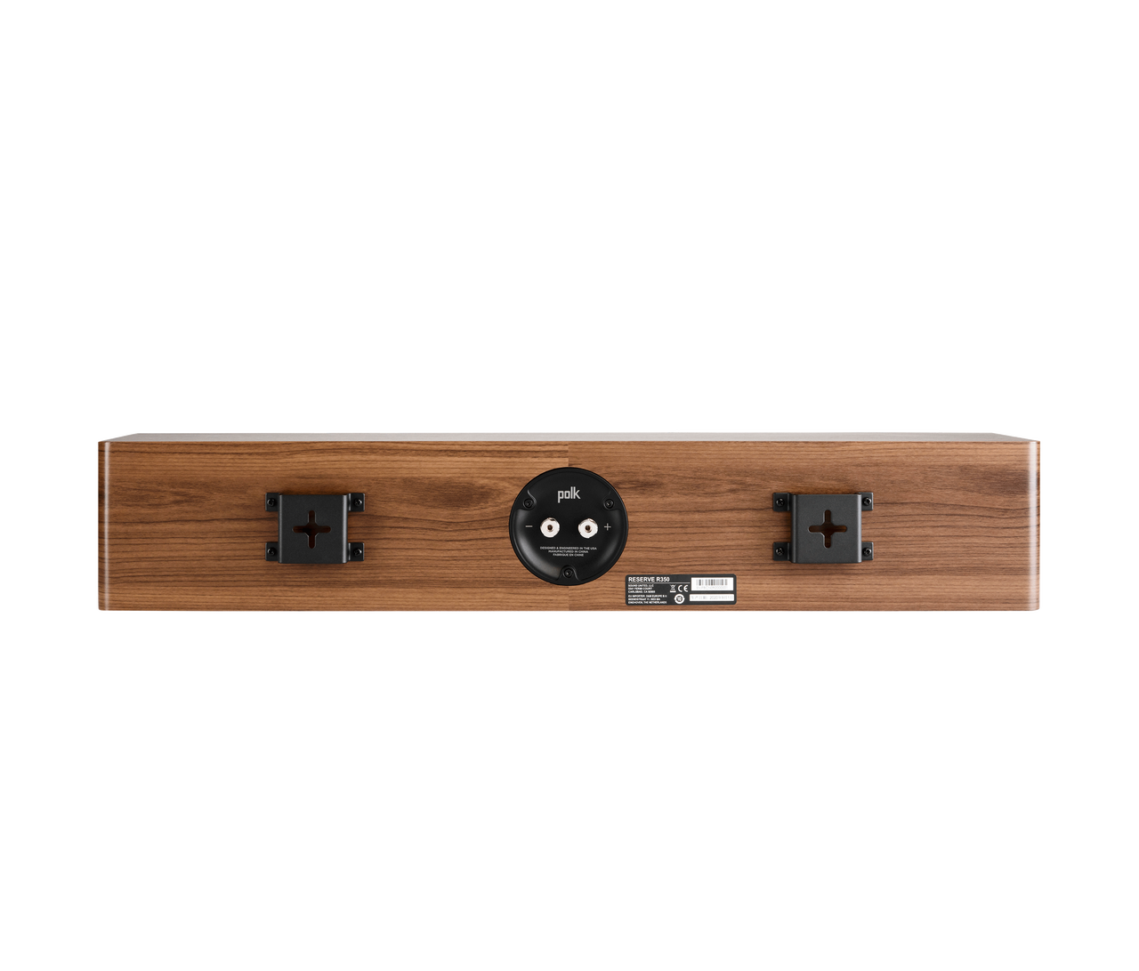Polk R350SYS L/C/R speaker in brown rear view