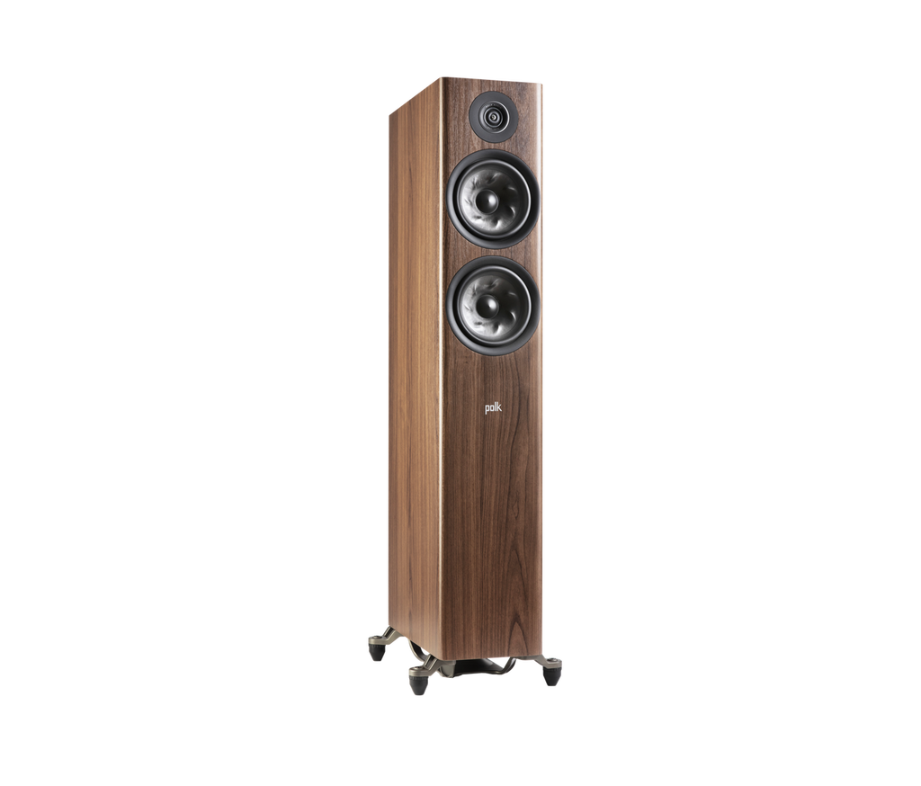 Polk R600BR Reserve Floor Stand Brn (Pair) in brown side view