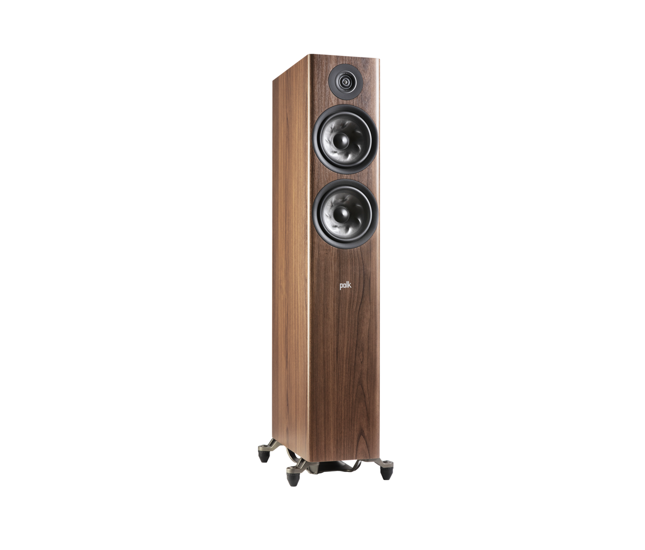 Polk R600BR Reserve Floor Stand Brn (Pair) in brown side view