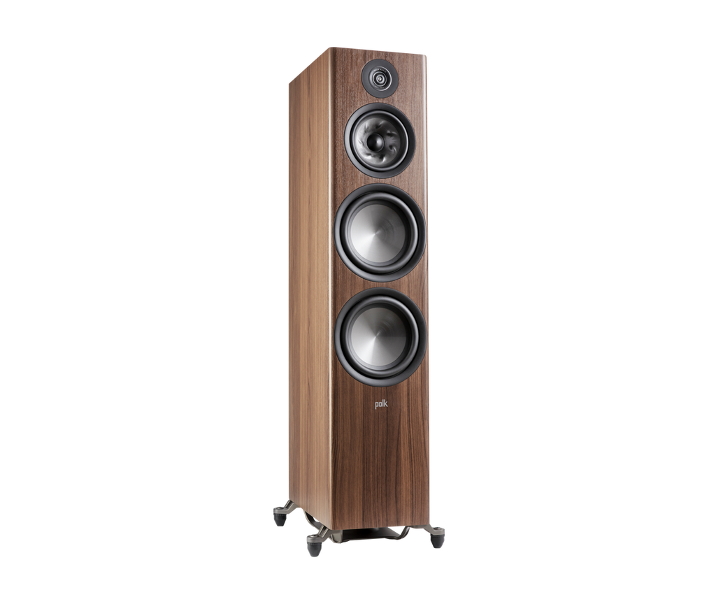 Polk R700BR Reserve R700 Floor Stand Brn (pair) in brown side view