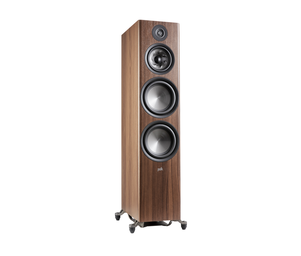 Polk R700BR Reserve R700 Floor Stand Brn (pair) in brown side view