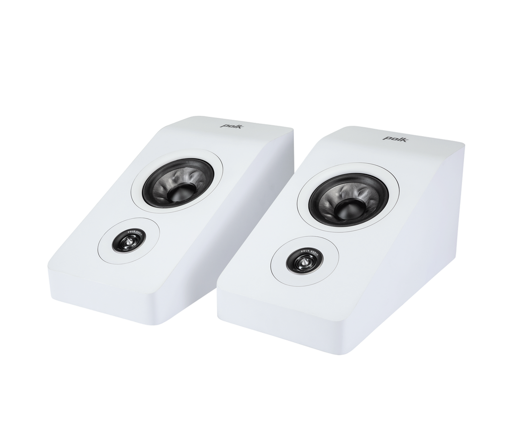 Polk R900HTWT Reserve HT Module Wht 1pr in white side view