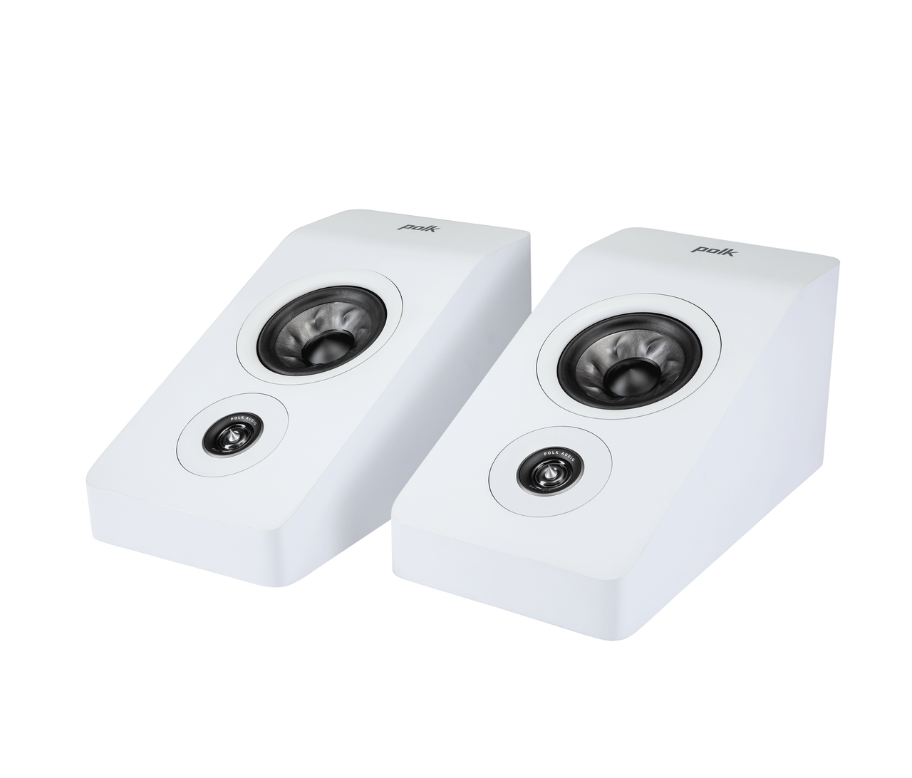 Polk R900HTWT Reserve HT Module Wht 1pr in white side view