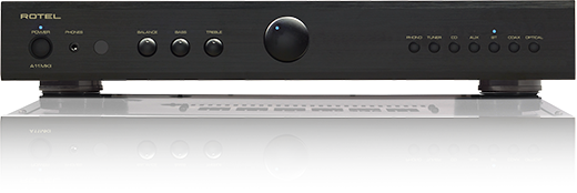 Rotel A11 MKII Amplifier in black alternate view