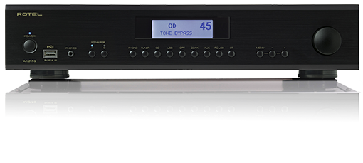 Rotel A12 MKII Amplifier in black alternate view