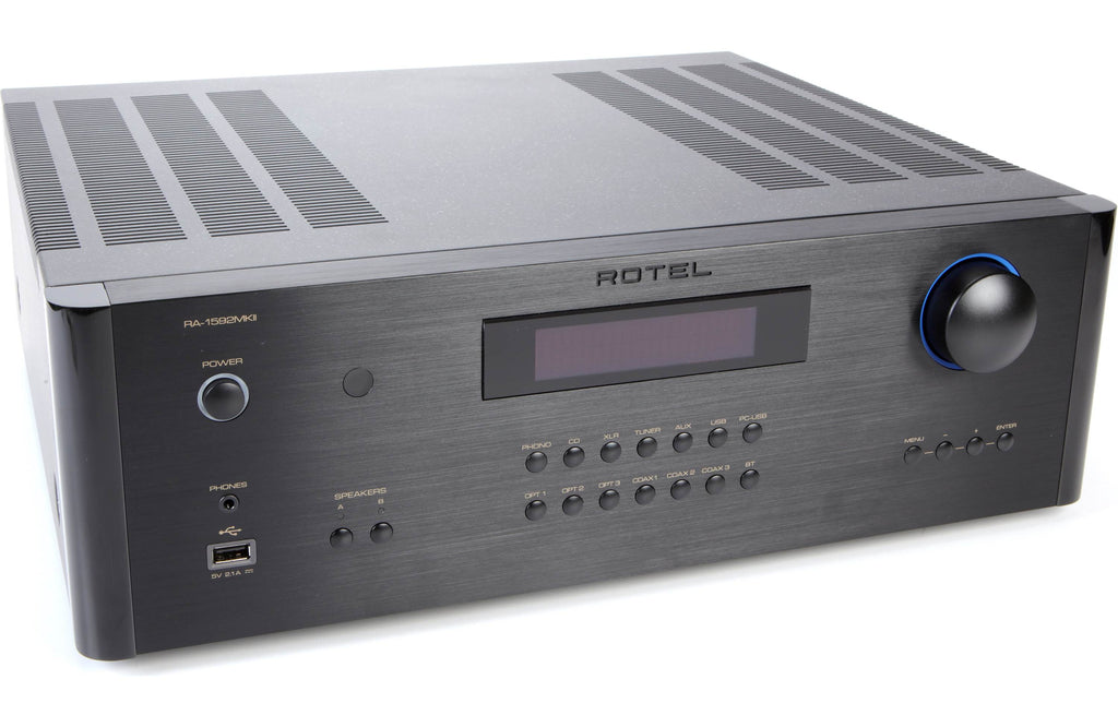 Rotel RA1592MKII Amplifier in black alternate view
