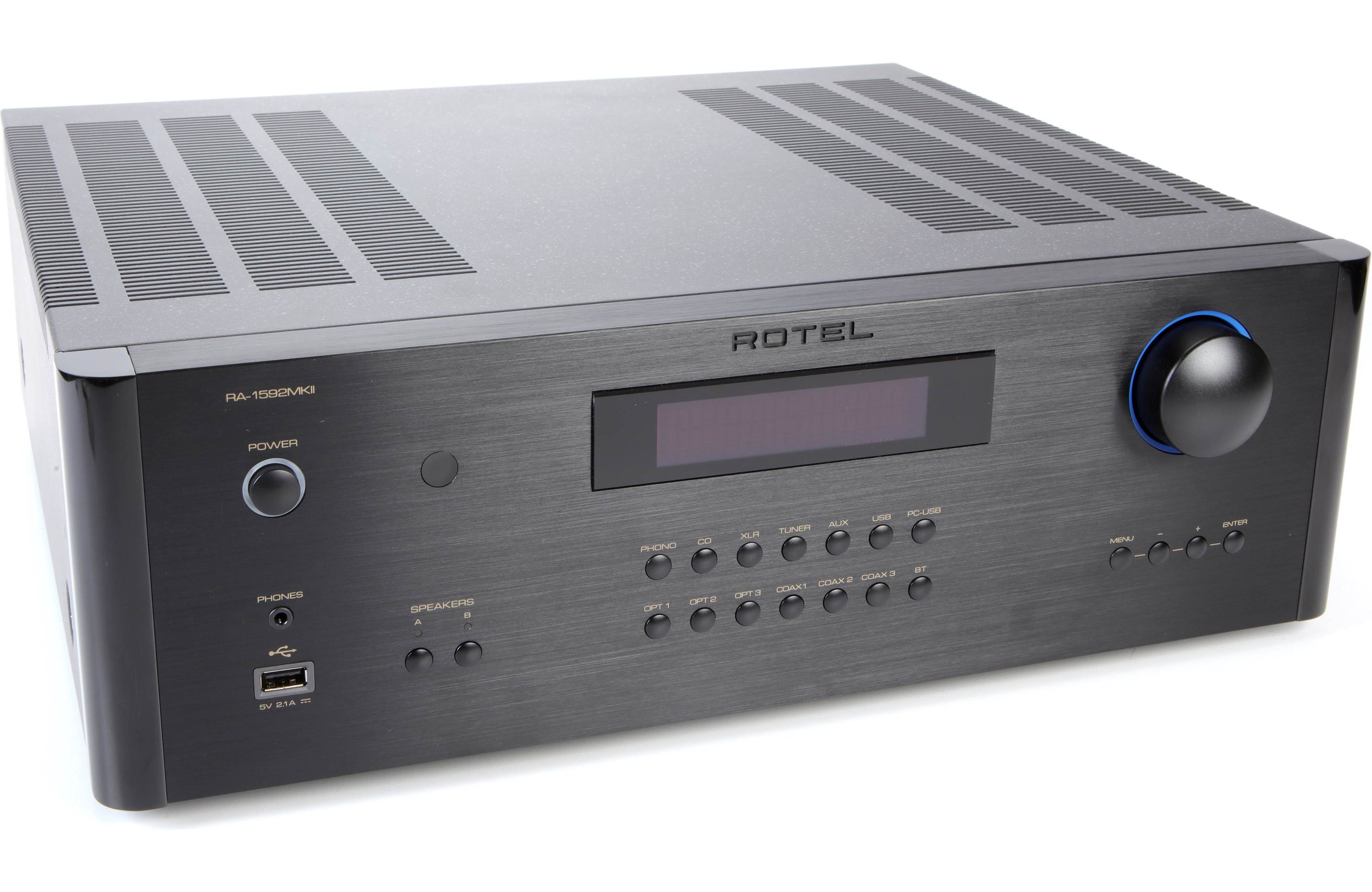 Rotel RA1592MKII Amplifier in black alternate view
