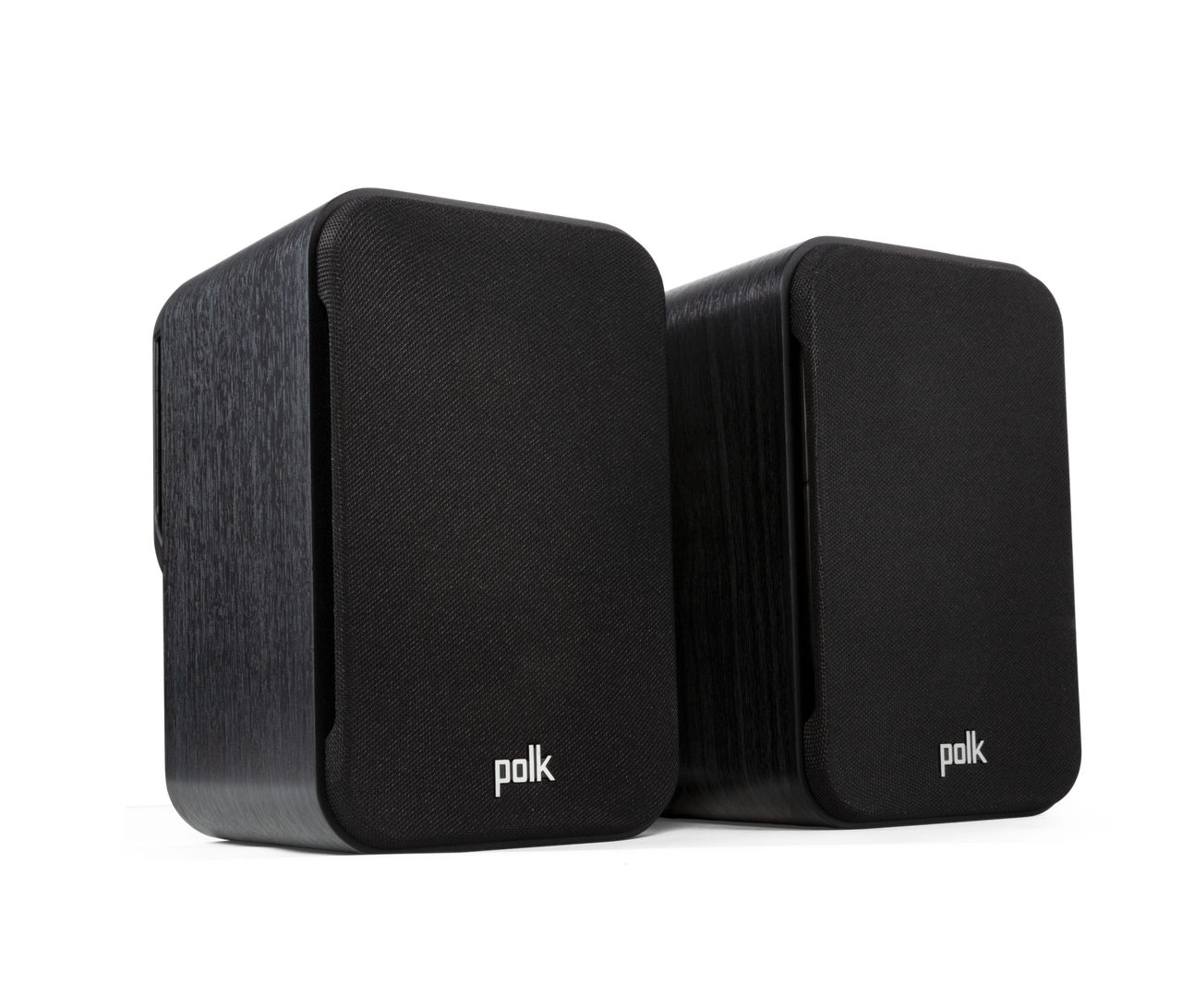 Polk ES10 Bookshelf in black side view