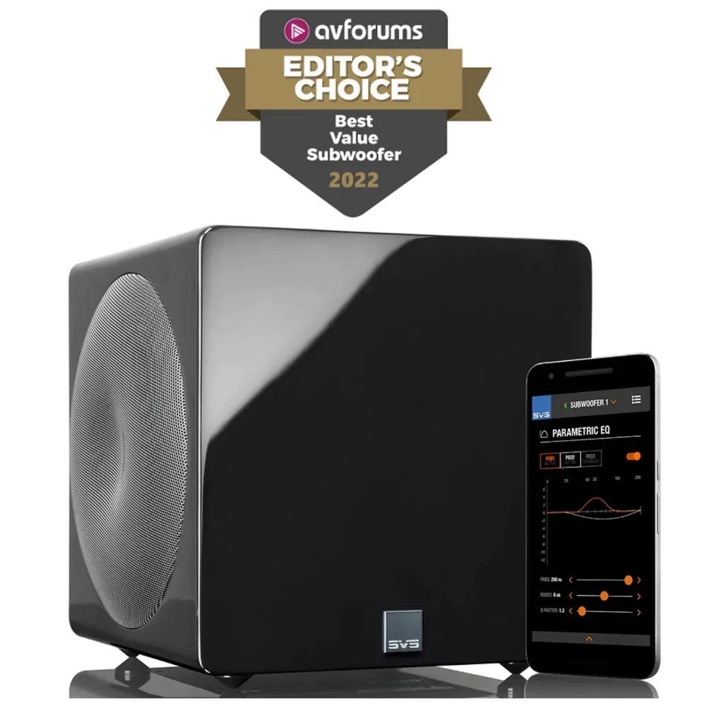 SVS 3000 Micro Subwoofer in black alternate view