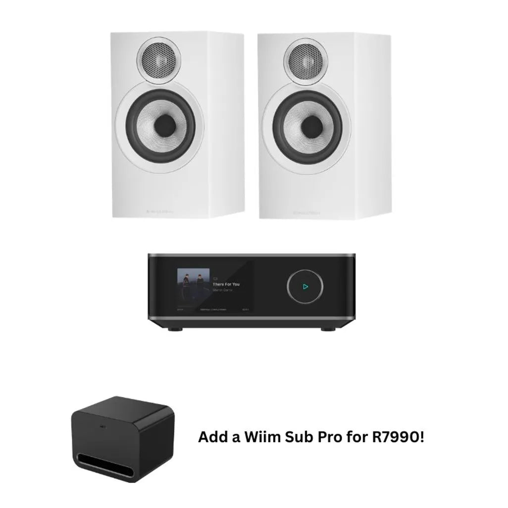 Bowers & Wilkins 607 with Wiim ULTRA AMP uncategorized in white