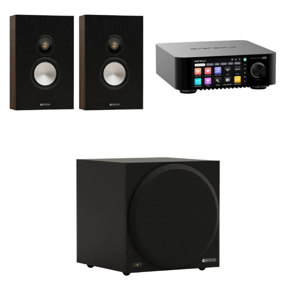 Monitor Audio Bronze OW+Sub with PLAY player in Walnut finish alternate view