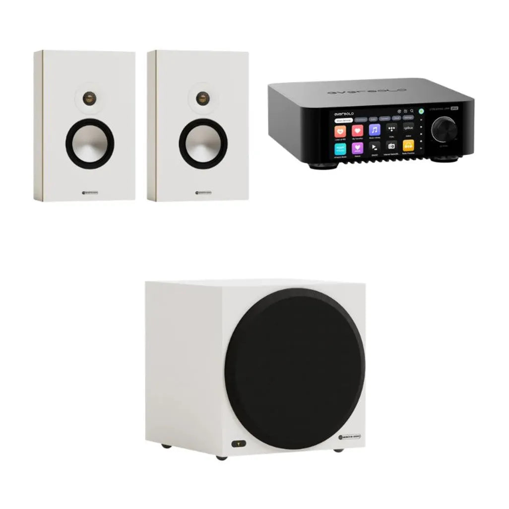 Monitor Audio Bronze OW+Sub with PLAY player in white