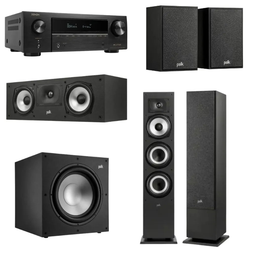Polk Audio MXT60 5.1 with Denon AVRX1800 (Black) player