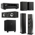 Polk Audio T50 5.1 with Denon AVRX580 (Black) player