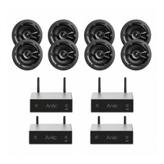 Arylic A50 Plus 4-Zone Package with 4 Pairs Linx L6V2 In-Ceiling Speakers