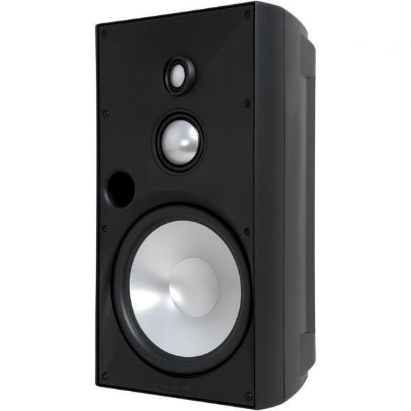 SpeakerCraft OE83 8" Three-Way Weatherproof Outdoor Speakers - Black Pair